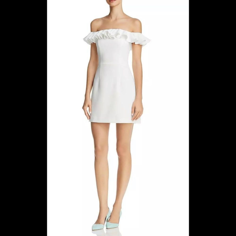 French Connection whisper light ivory dress. 4. - Picture 3 of 11